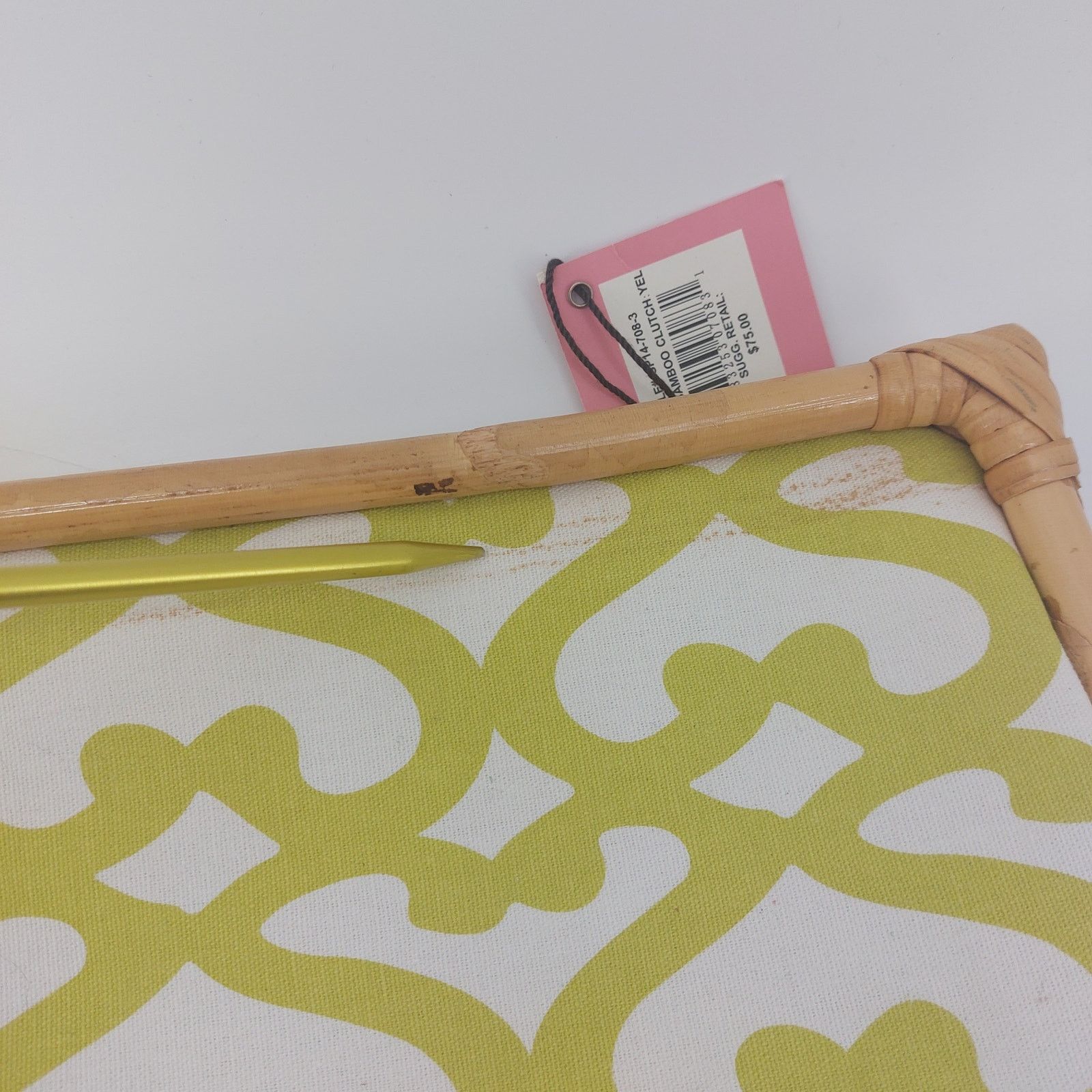 Other Donna Dixon Lime Green Clutch Bamboo Magnetic Bag Size ONE SIZE - 6 Thumbnail