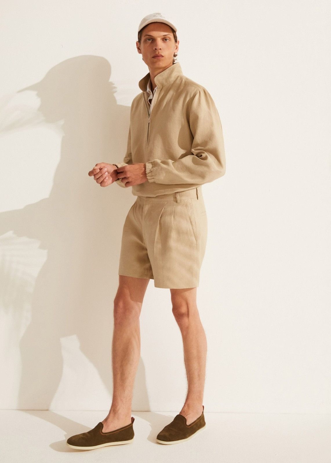 Loro Piana o1srvl11e1024 Honiara Bermuda Shorts in Khaki Size US 32 / EU 48 - 4 Thumbnail