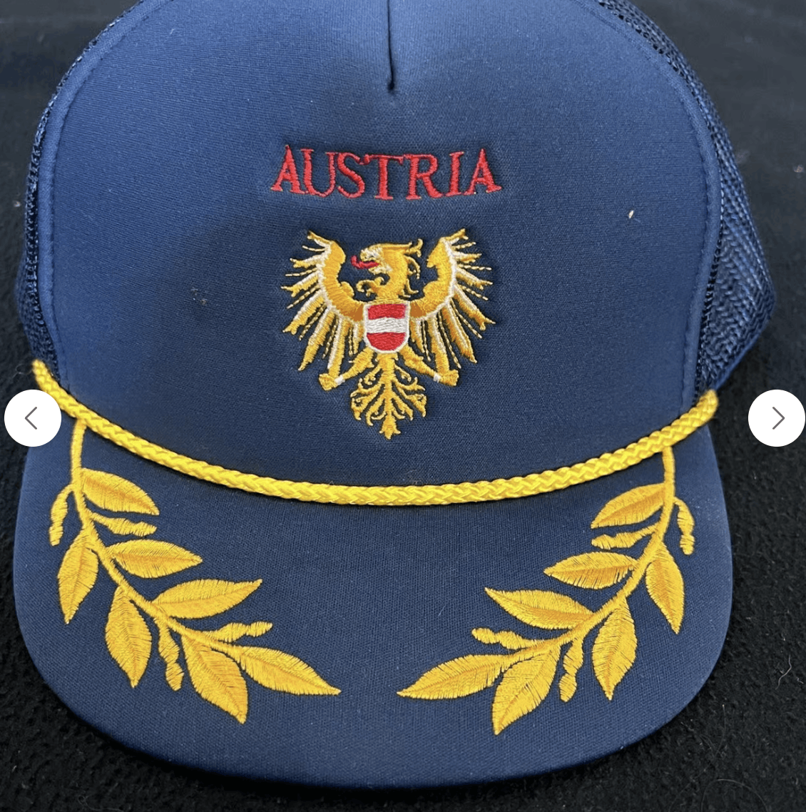 Gildan Austria Navy Blue Mens Adjustable Trucker Hat Size ONE SIZE - 1 Thumbnail