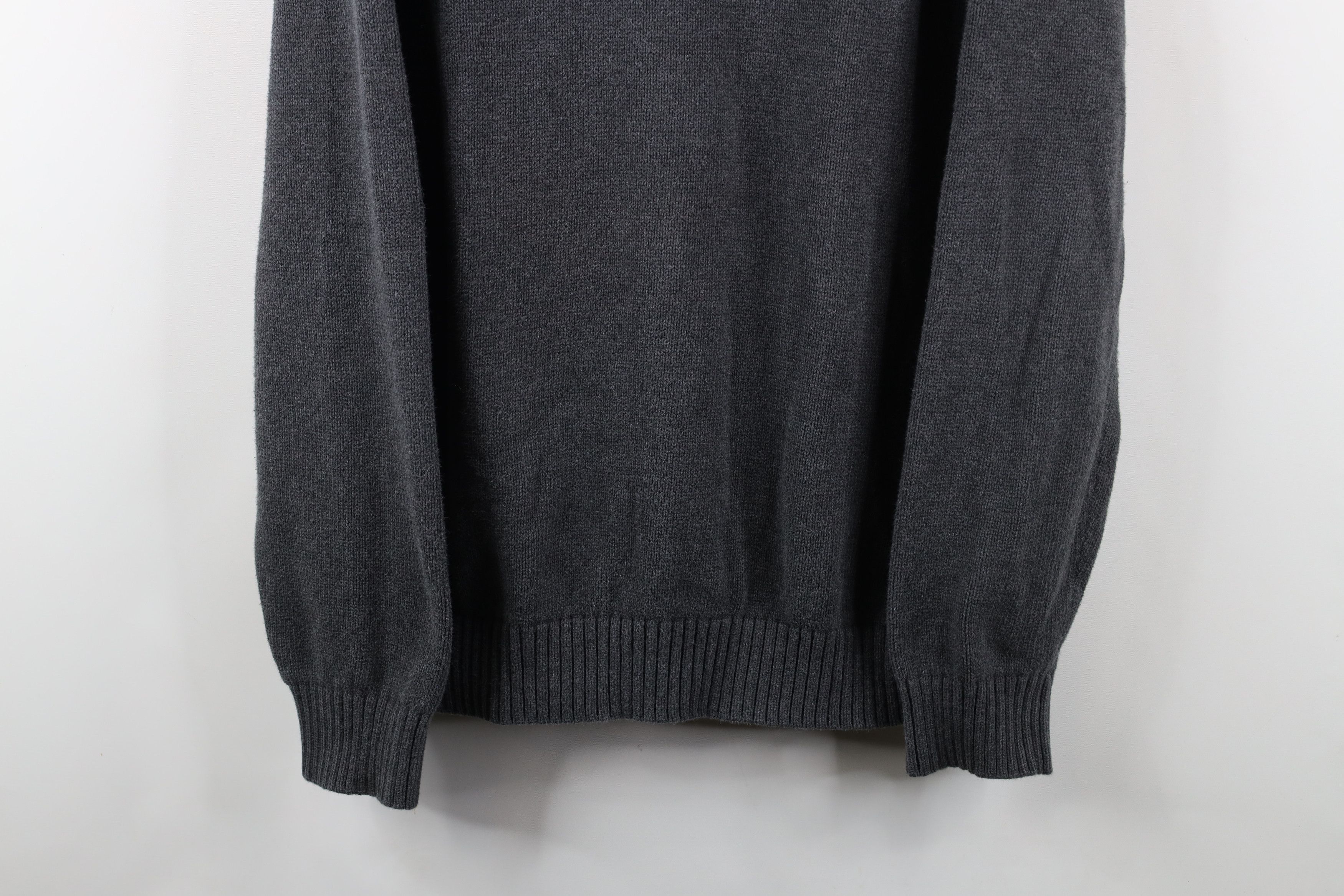 Vintage Vintage 90s Streetwear Blank Knit Crewneck Sweater Dark Gray Size US XL / EU 56 / 4 - 3 Thumbnail