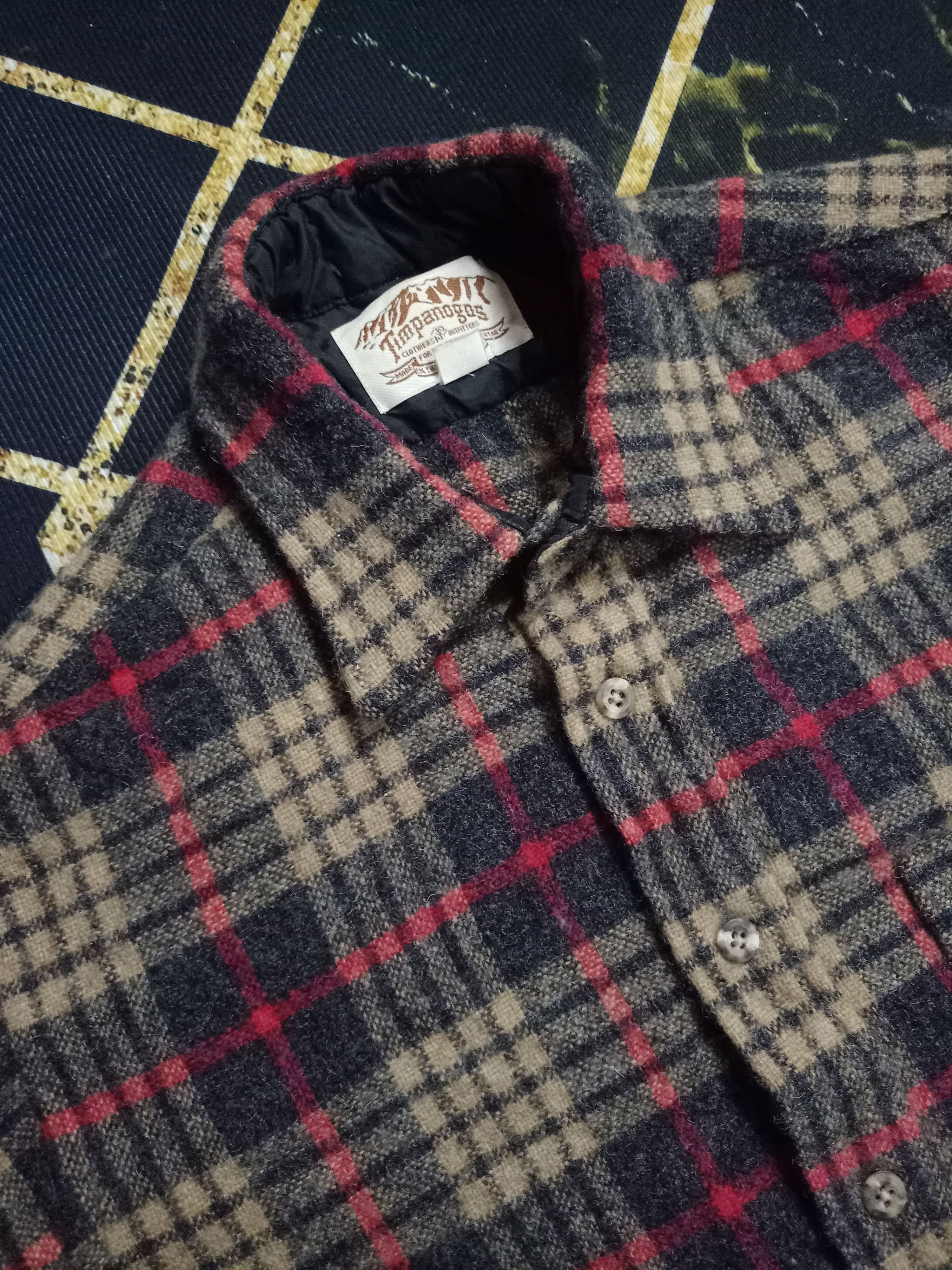 Other VINTAGE 🔥 TIMPANOGOS BUTTON WOOL SHIRT Size US M / EU 48-50 / 2 - 2 Thumbnail