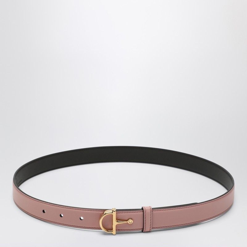 Gucci Gucci Thin Pink Belt With Half Horsebit Buckle Size ONE SIZE - 1 Thumbnail