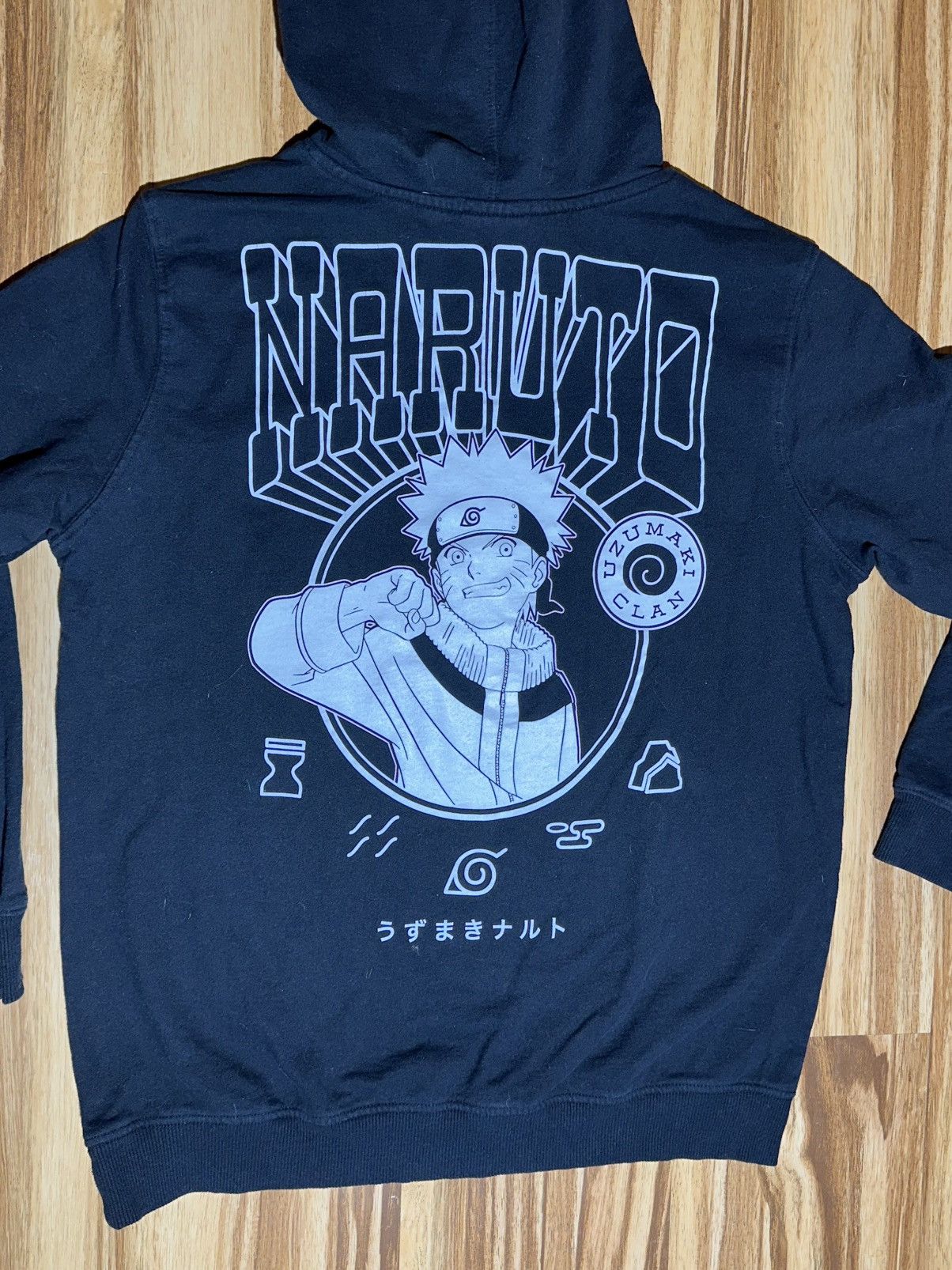 Other Vint 02 Naruto BlackHoodie with White print front and back Size US M / EU 48-50 / 2 - 6 Thumbnail