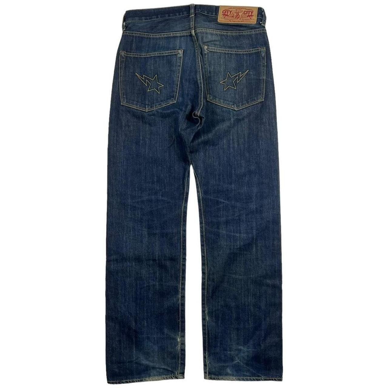 Bape Vintage Bape Embroidered Star Denim Jeans - Waist: 31” Size US 31 - 1 Thumbnail
