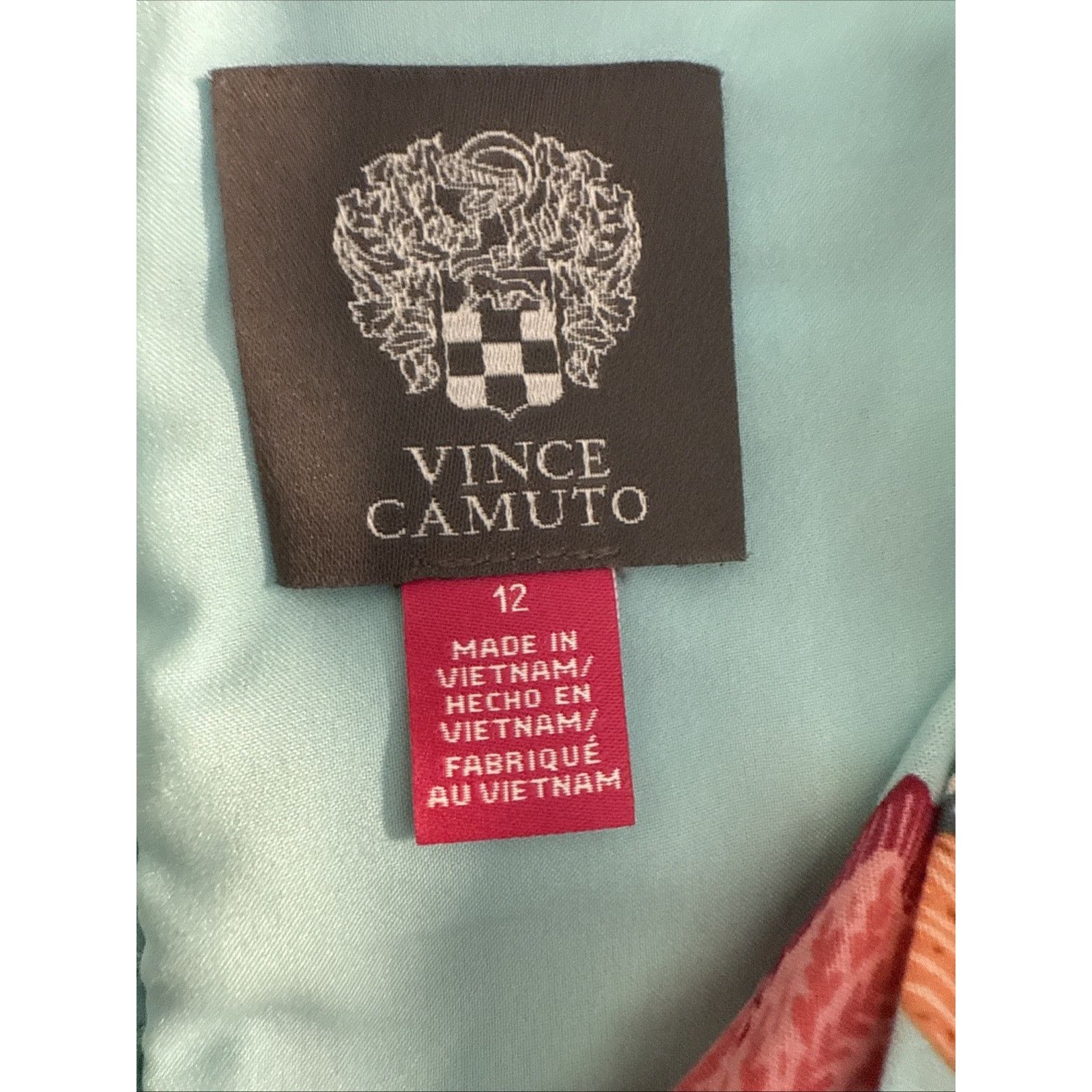 Vince Camuto Vince Camuto Dress 12 Blue Floral Halter Fit Flare Lined Size XL / US 12-14 / IT 48-50 - 7 Thumbnail