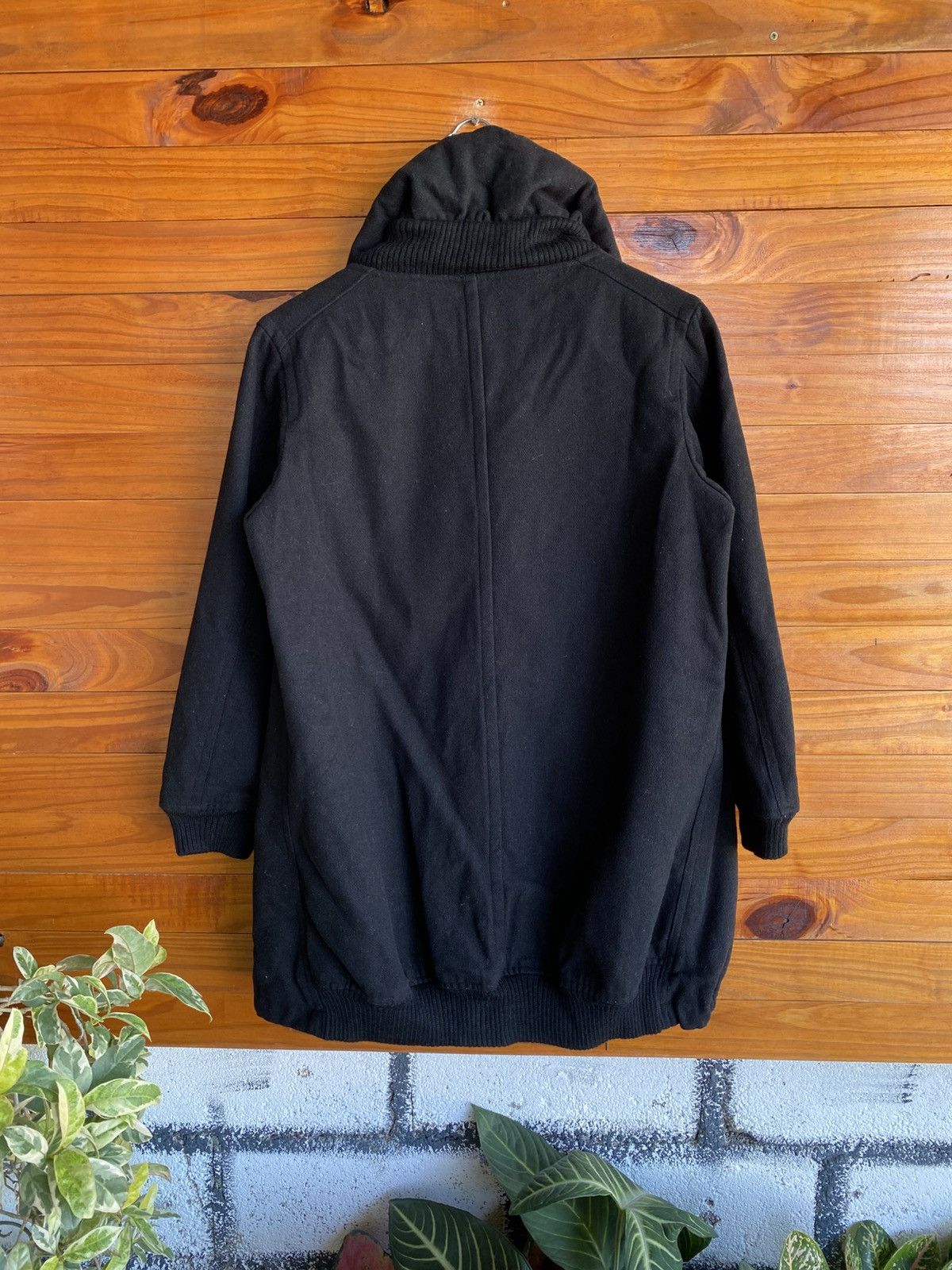 Issey Miyake mercibeaucoup, Black Wool Blend Padded Coat Hooded Jacket Size US S / EU 44-46 / 1 - 9 Thumbnail