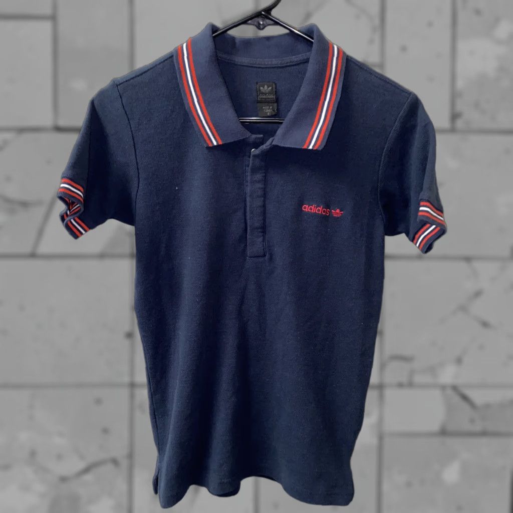 Adidas VINTAGE Adidas Womens Navy Blue Short Sleeve Golf Polo Shirt Size S Size S / US 4 / IT 40 - 1 Thumbnail