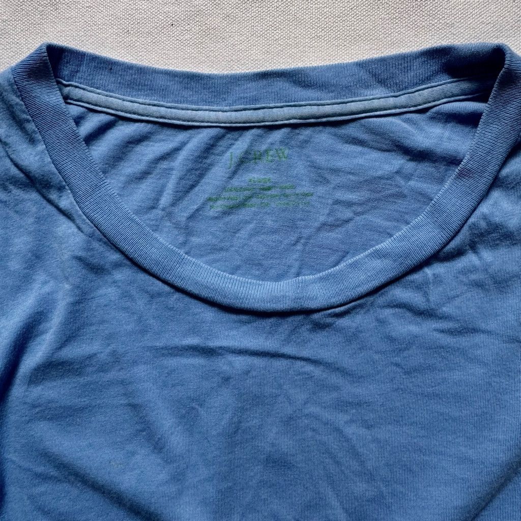 J.Crew J Crew Washed Blue Mens XL Pocket tshirt Size US XL / EU 56 / 4 - 2 Thumbnail