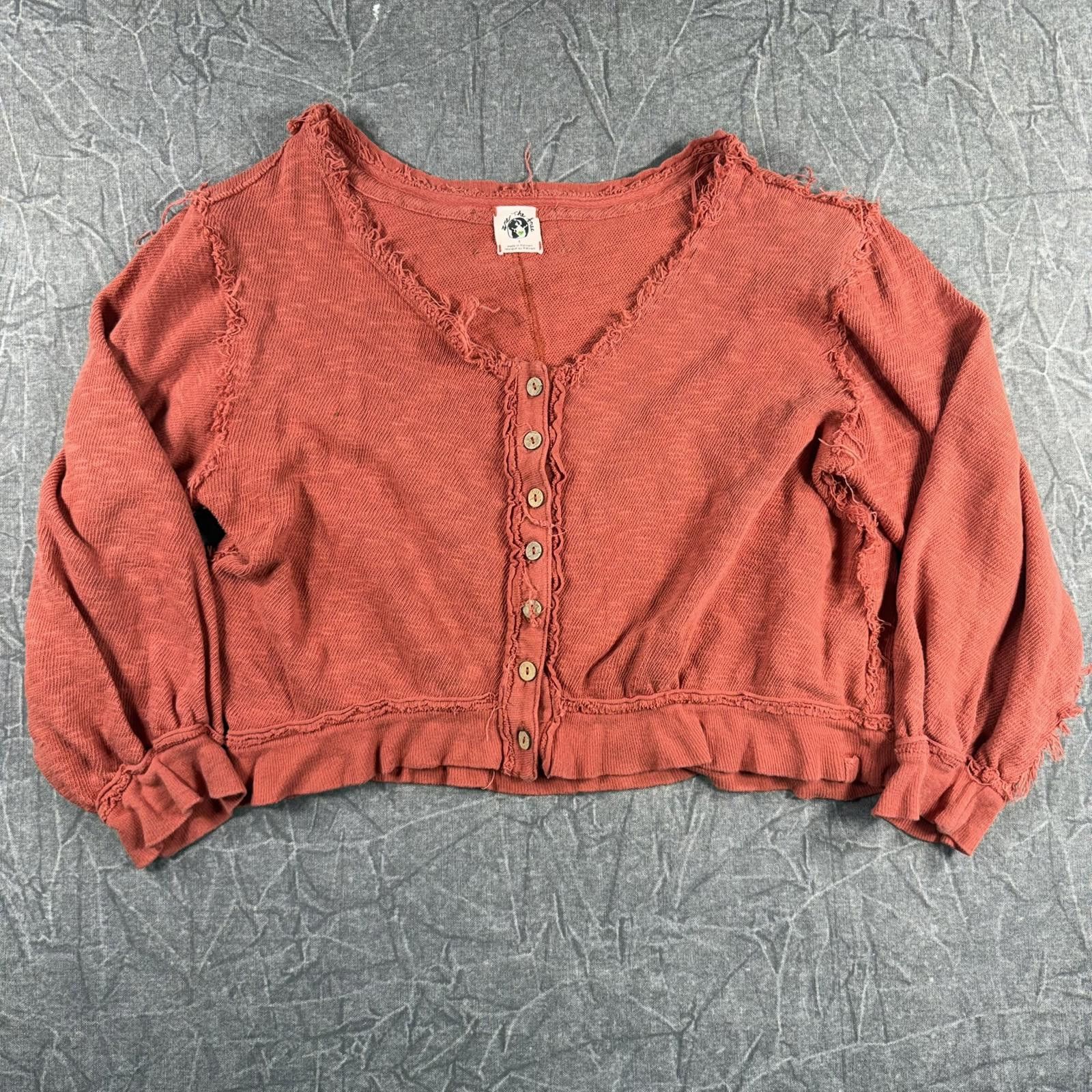 Free People Free People Shirt Women's S Orange We the Free Golden Road Size S / US 4 / IT 40 - 2 Thumbnail
