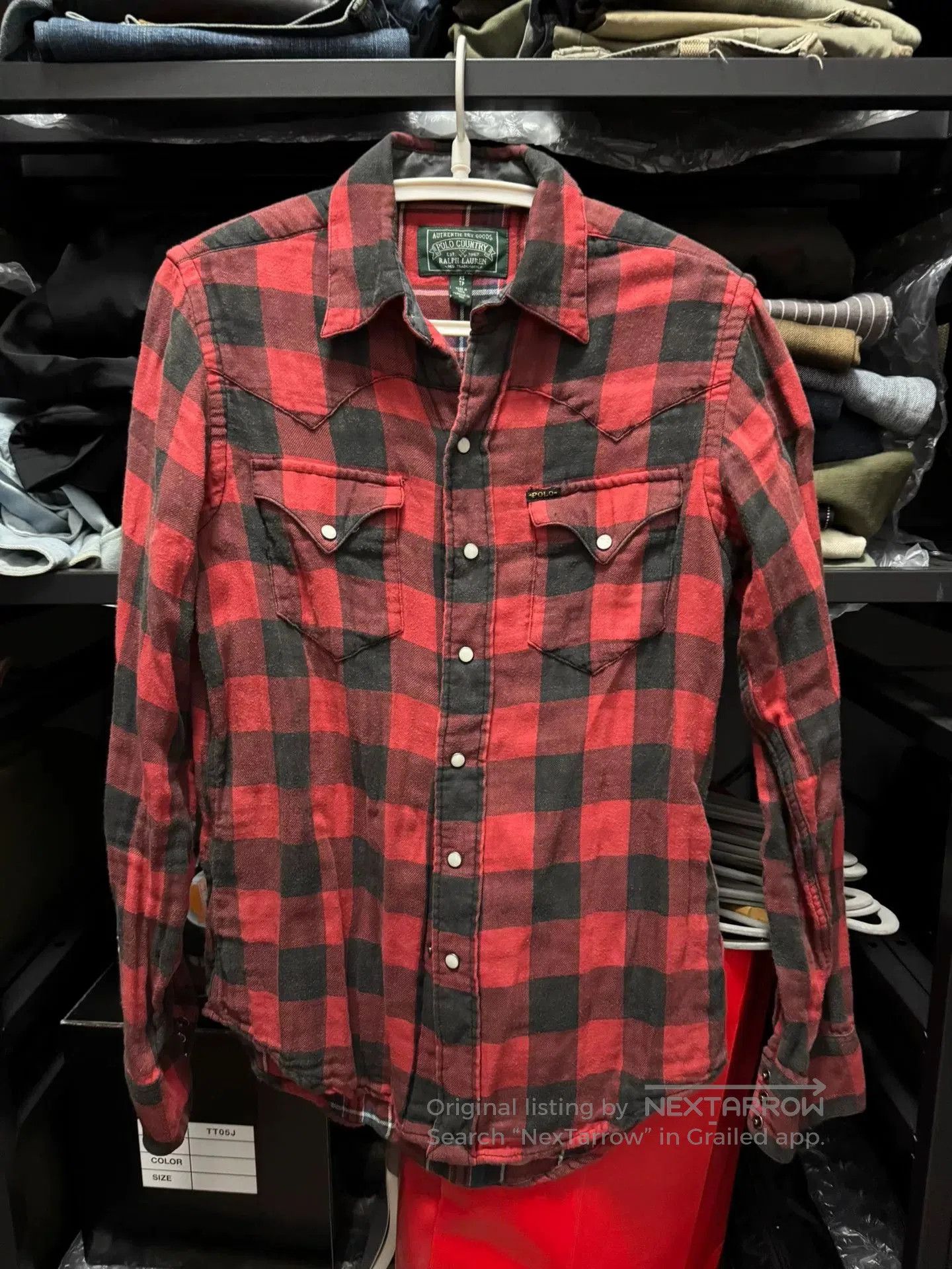 RRL Ralph Lauren red plaid western shirt by Polo RRL. Size US XS / EU 42 / 0 - 1 Thumbnail