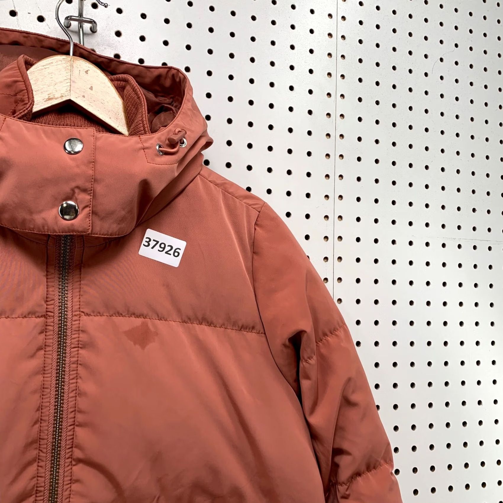 Madewell Madewell Down Puffer Jacket Womens Hooded Heavyweight Peach Pink XS Size XS / US 0-2 / IT 36-38 - 7 Thumbnail