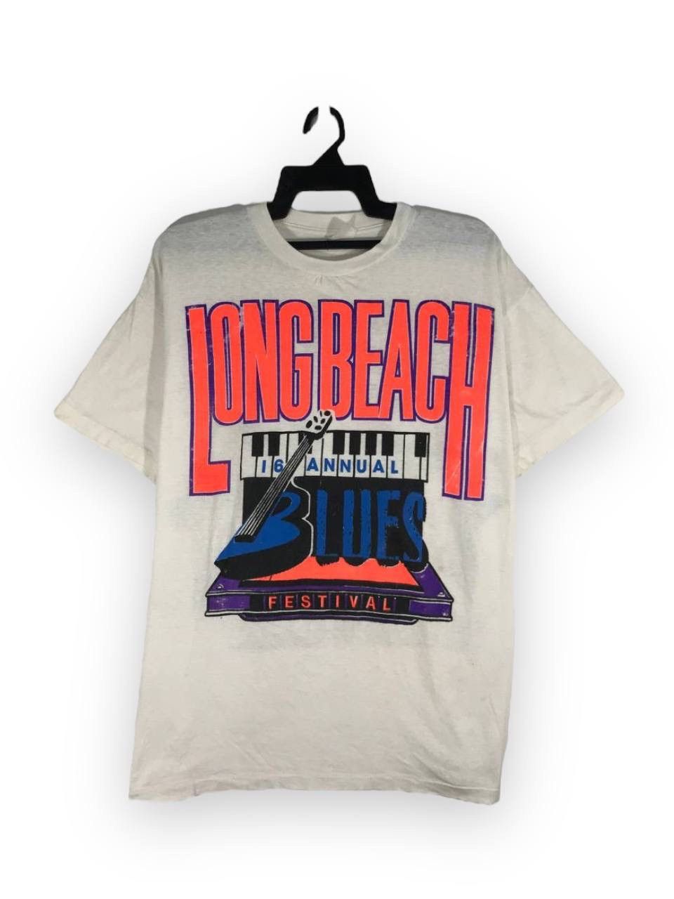 Band Tees × Vintage vintage Long beach blues festival Size US XL / EU 56 / 4 - 1 Thumbnail