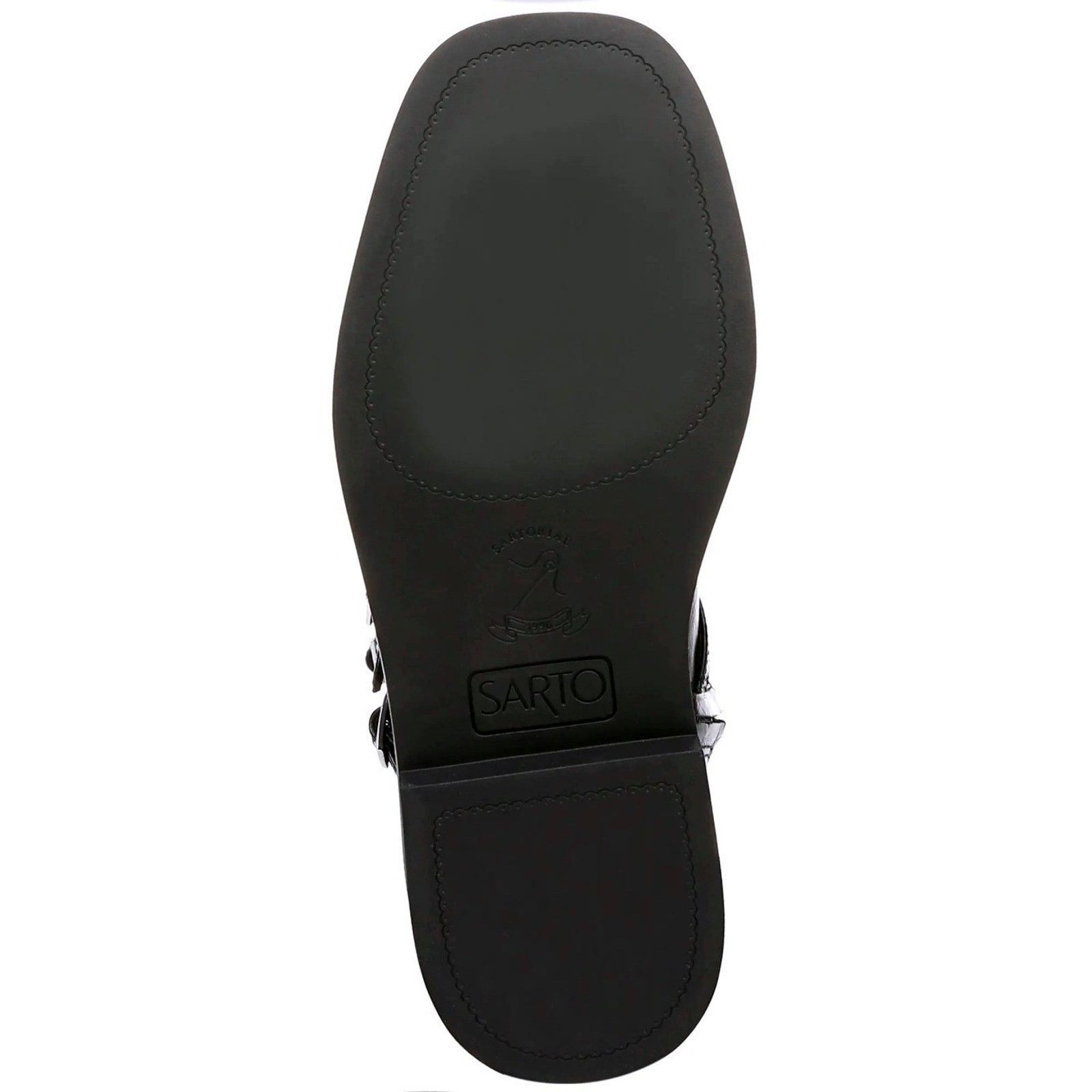 Franco Sarto SARTO by Franco Sarto Black Croc Embossed Leather Boots Size US 8 / IT 38 - 15 Thumbnail
