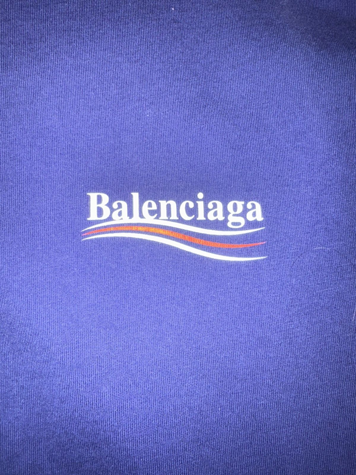 Balenciaga Balenciaga political campaign Tshirt pacitic blue M Size US M / EU 48-50 / 2 - 2 Thumbnail