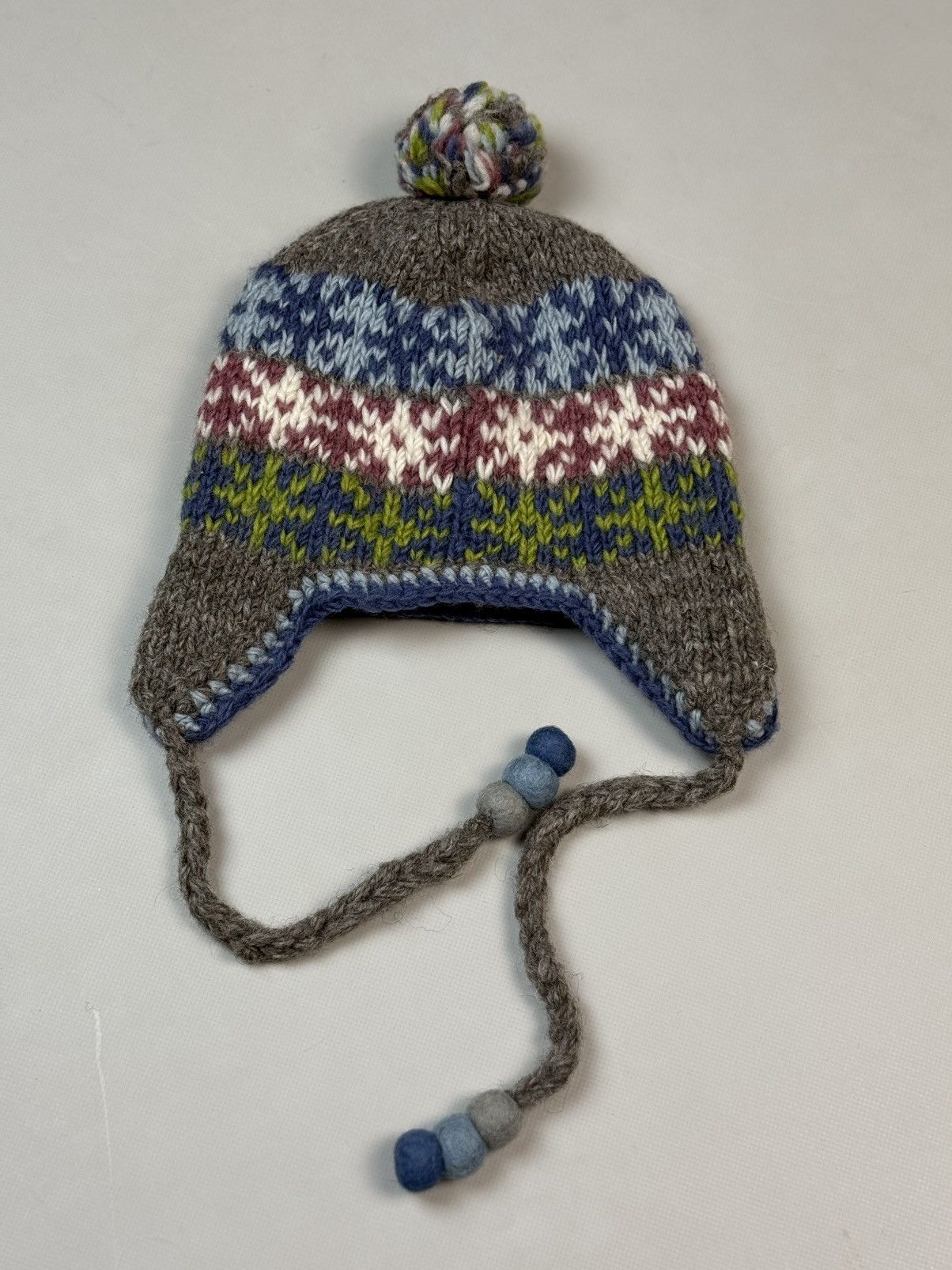 Other Pachamama Nordic Hand Knitted Ear Flap Wool Hat One Size Size ONE SIZE - 6 Thumbnail