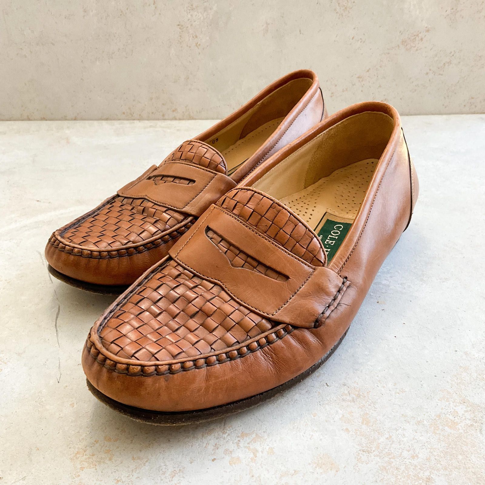 Cole Haan vintage 90s cole haan brown woven leather loafers womens 6.5 Size US 6.5 / IT 36.5 - 1 Thumbnail