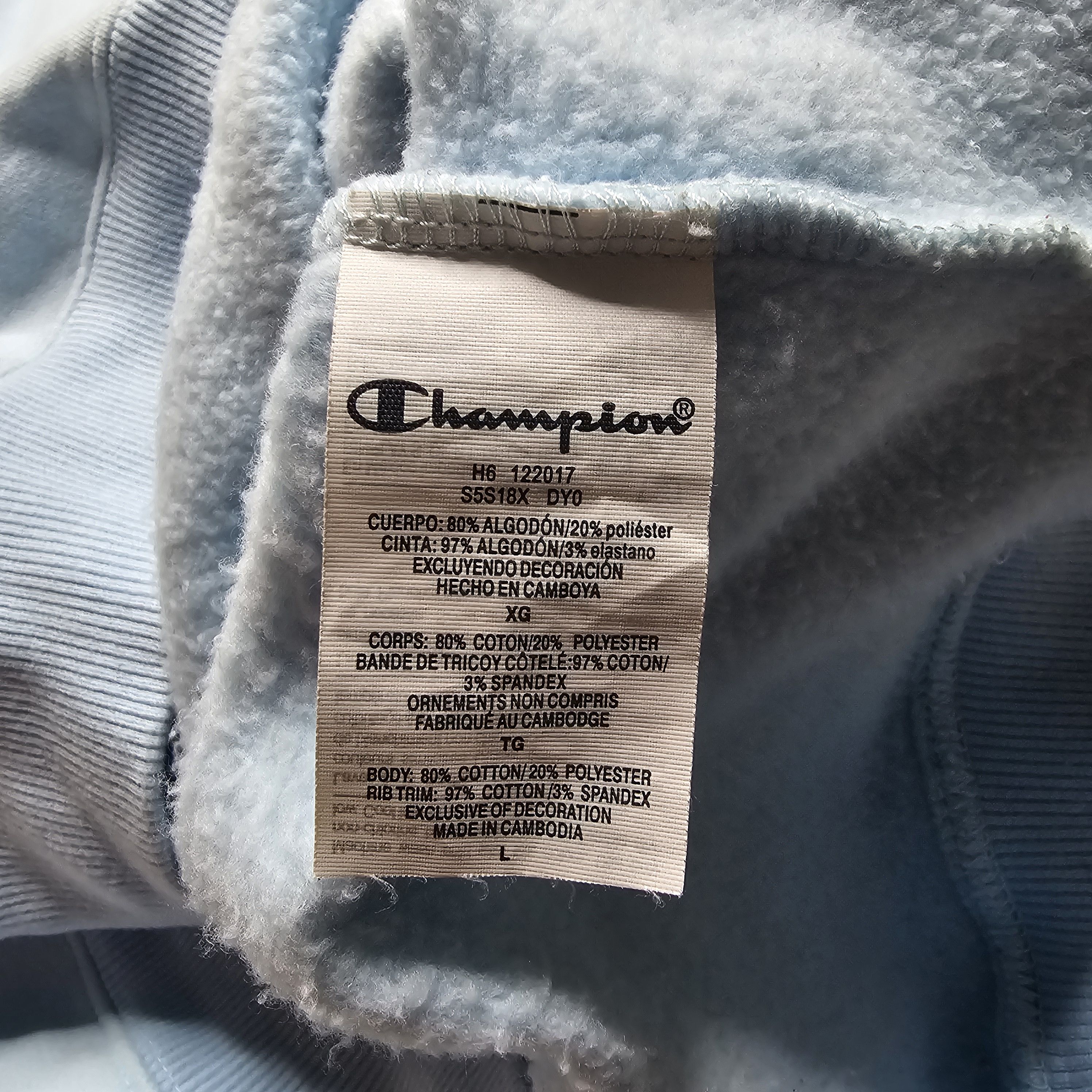 Champion × Supreme Supreme x Champion - SS18 Powder Blue Pullover Hoodie Size US L / EU 52-54 / 3 - 7 Thumbnail