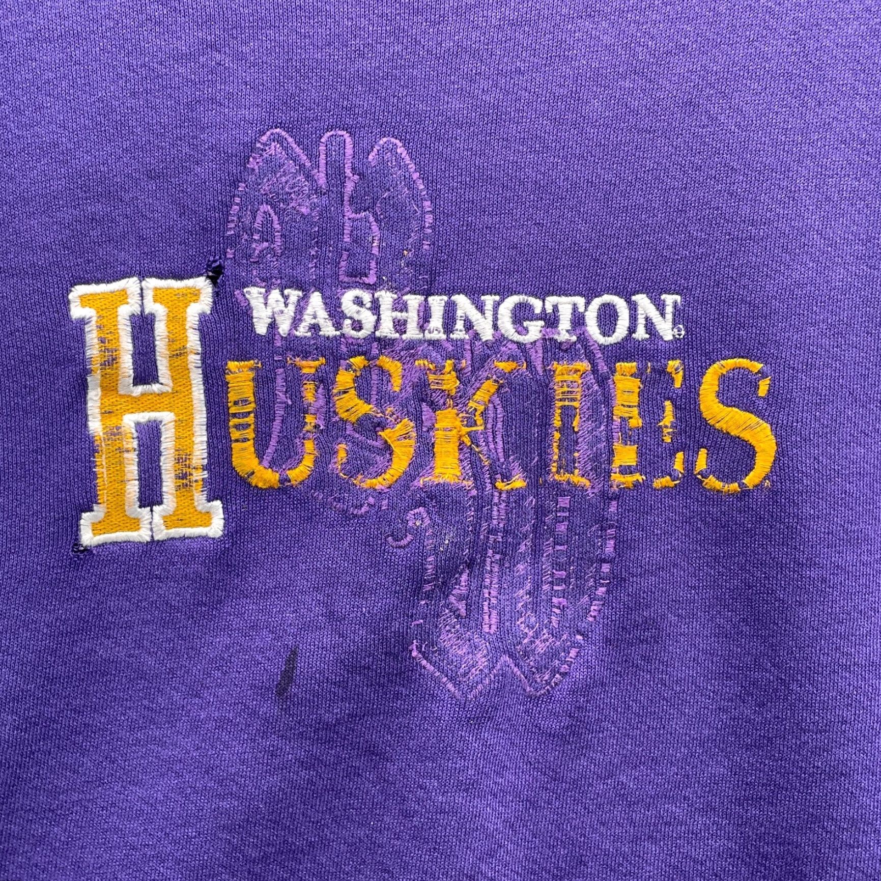 Vintage VINTAGE Washington Huskies Sweatshirt Men L Purple Graphic Print University 90s Sports Outdoor Athleisure Size US L / EU 52-54 / 3 - 3 Thumbnail
