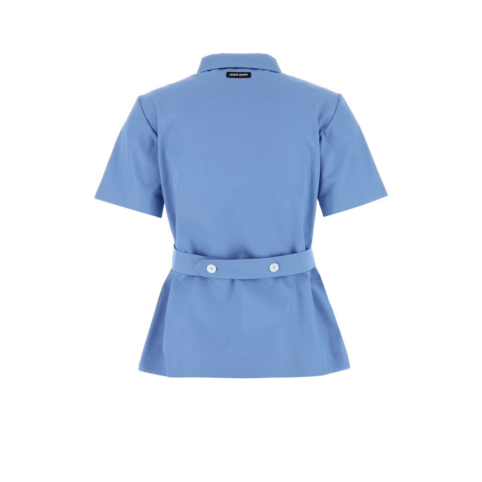 MIU MIU Cerulean Blue Poplin Shirt New & Authentic (Women's