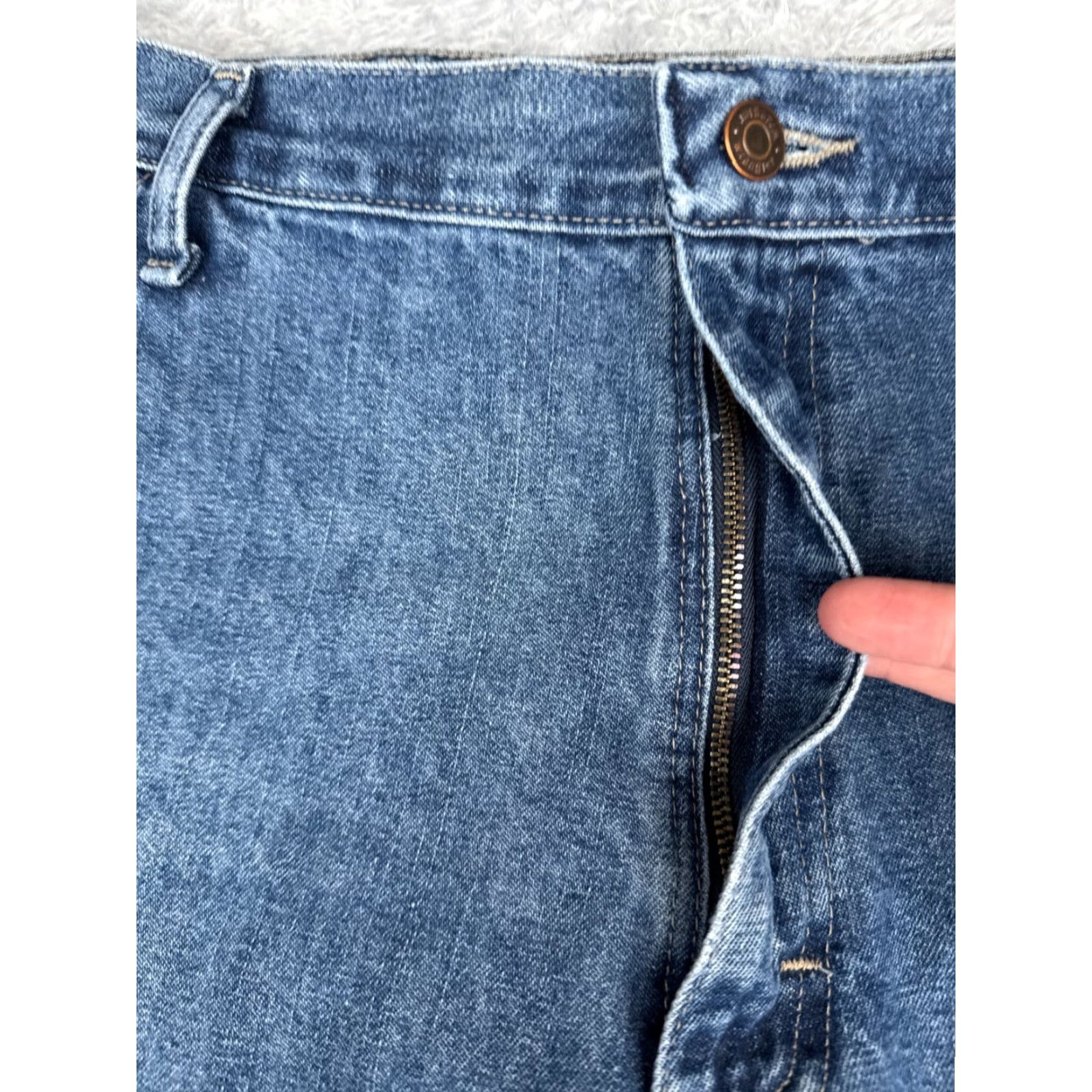 Wrangler Wrangler Jeans Mens 38x30 Blue Denim Straight Leg Carpenter Triple Stitched Work Jeans Size US 38 / EU 54 - 5 Thumbnail