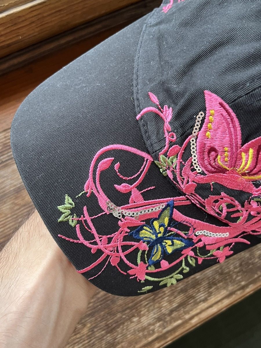 Other Y2k Butterfly Flowers Cap Vintage Hat Size ONE SIZE - 13 Thumbnail