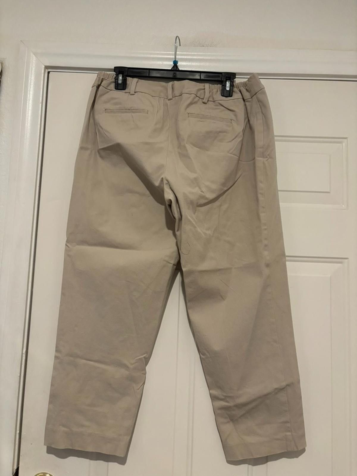 Designer Womens Talbots sz 14 wide petite tan capris #574 Size 36" / US 14 / IT 50 - 2 Thumbnail