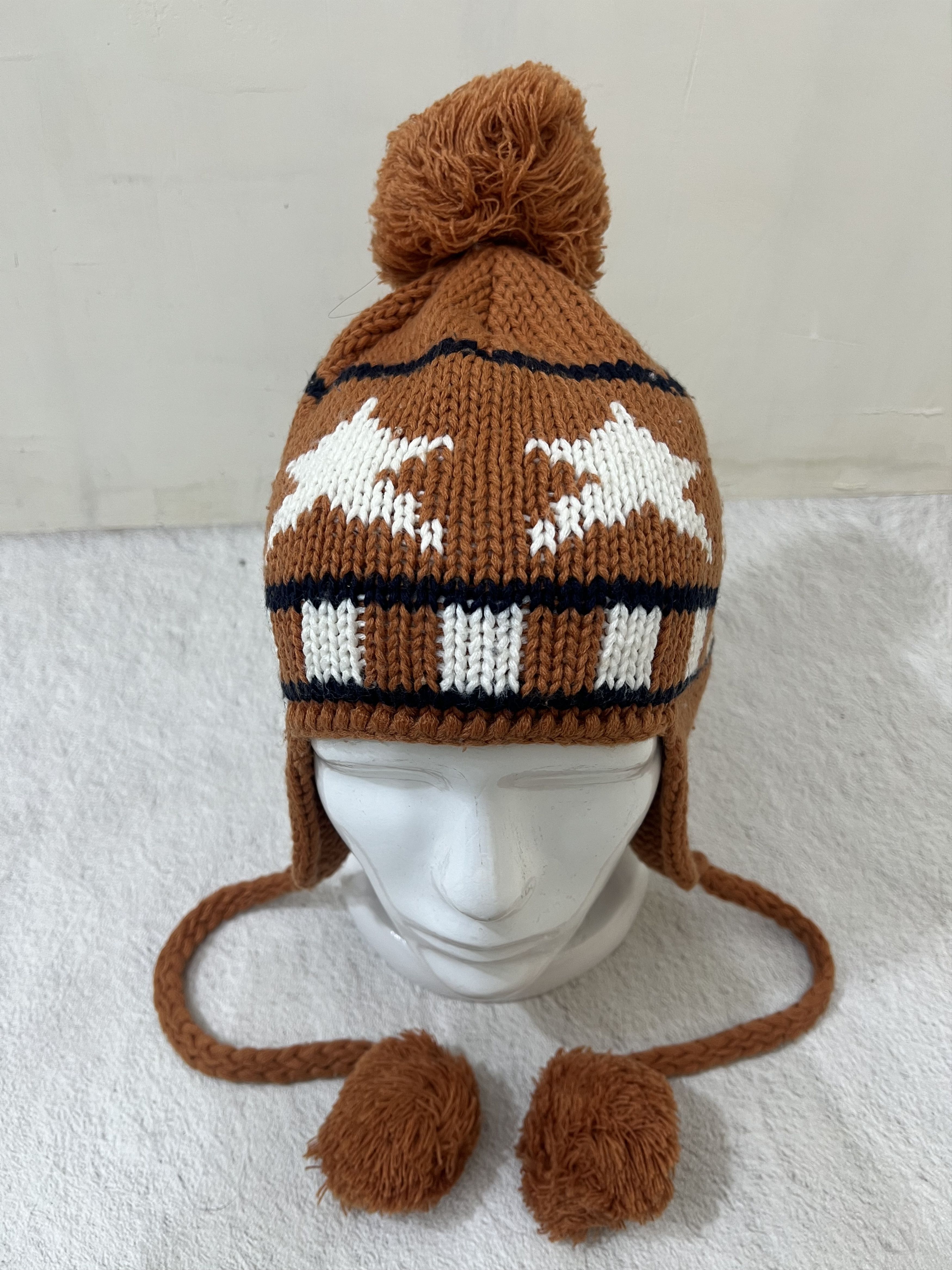 Japanese Brand 2000s Archival Hysteric Ear Flap Star Knit Beanie y2k Ifsix Size ONE SIZE - 3 Thumbnail
