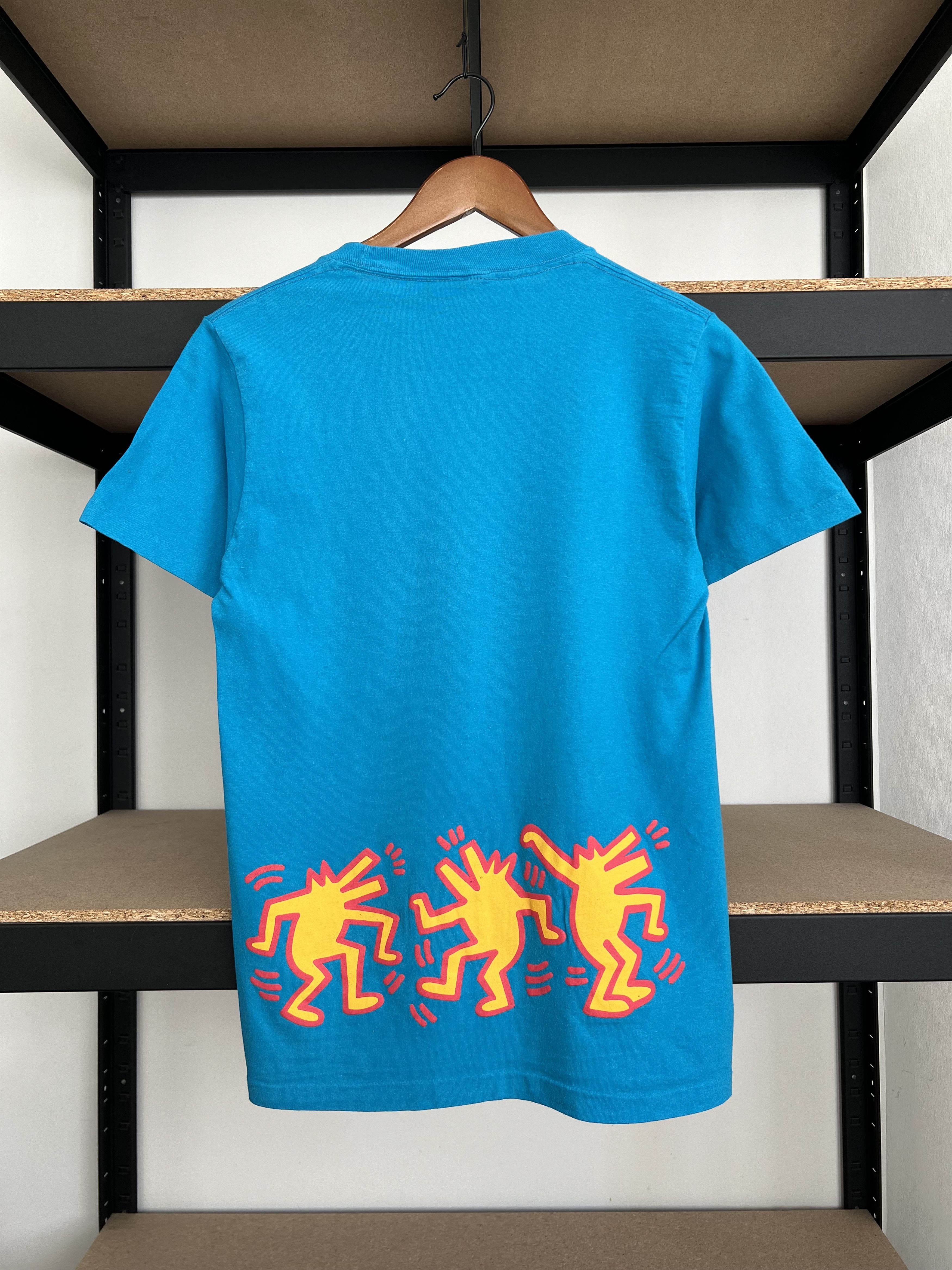 Arts & Science Vintage 80s Keith Haring Dancing Dog Pop Shop Art T-shirt Size US S / EU 44-46 / 1 - 2 Thumbnail