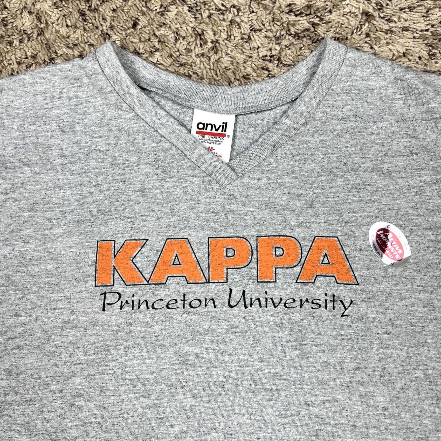 Anvil VINTAGE Kappa Princeton University Graphic T-Shirt Women M Gray Size M / US 6-8 / IT 42-44 - 4 Thumbnail