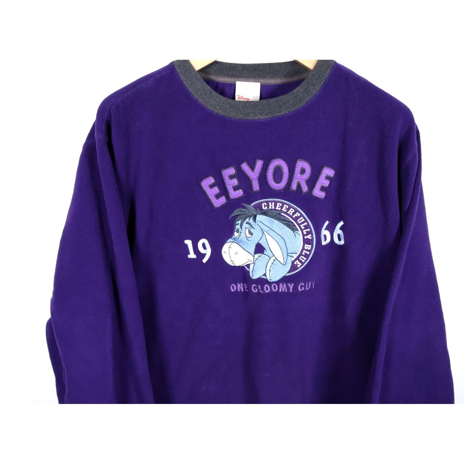 Disney VINTAGE Disney Eeyore Sweatshirt Women's Large Purple Embroidered 90s Oversized Fleece Crew Neck Pullover Size L / US 10 / IT 46 - 4 Thumbnail