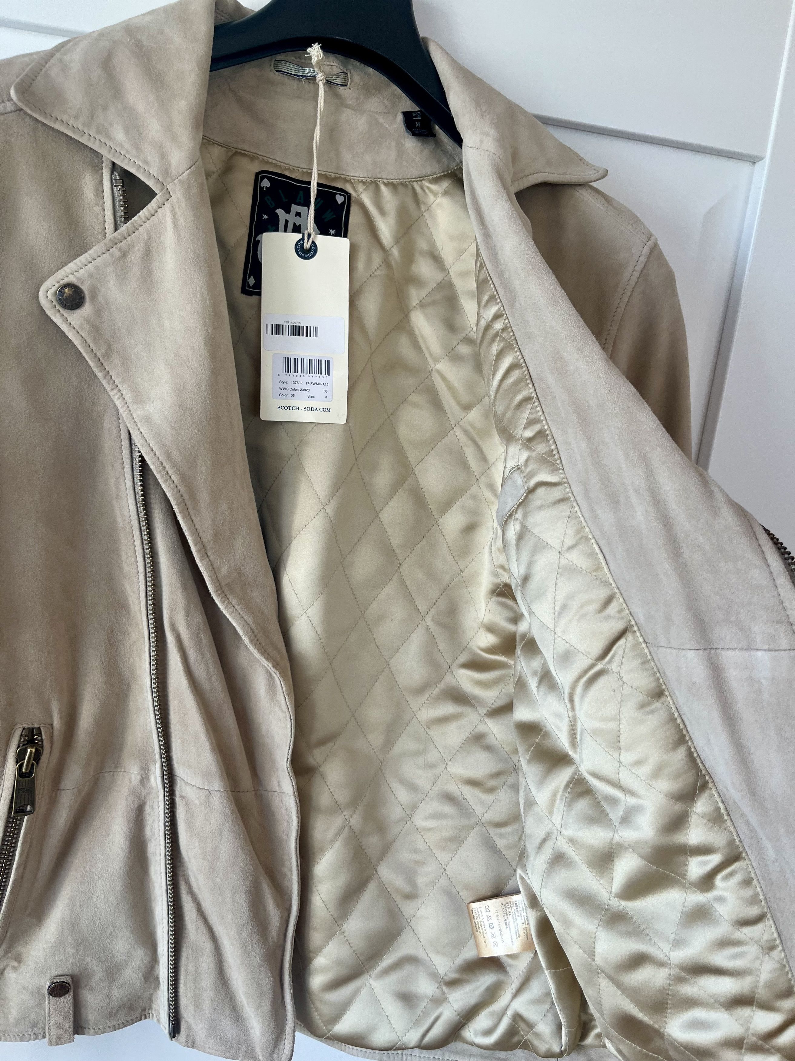 Scotch & Soda Scotch & Soda Amsterdam Blauw Suede Biker Jacket Size M Size US M / EU 48-50 / 2 - 8 Thumbnail