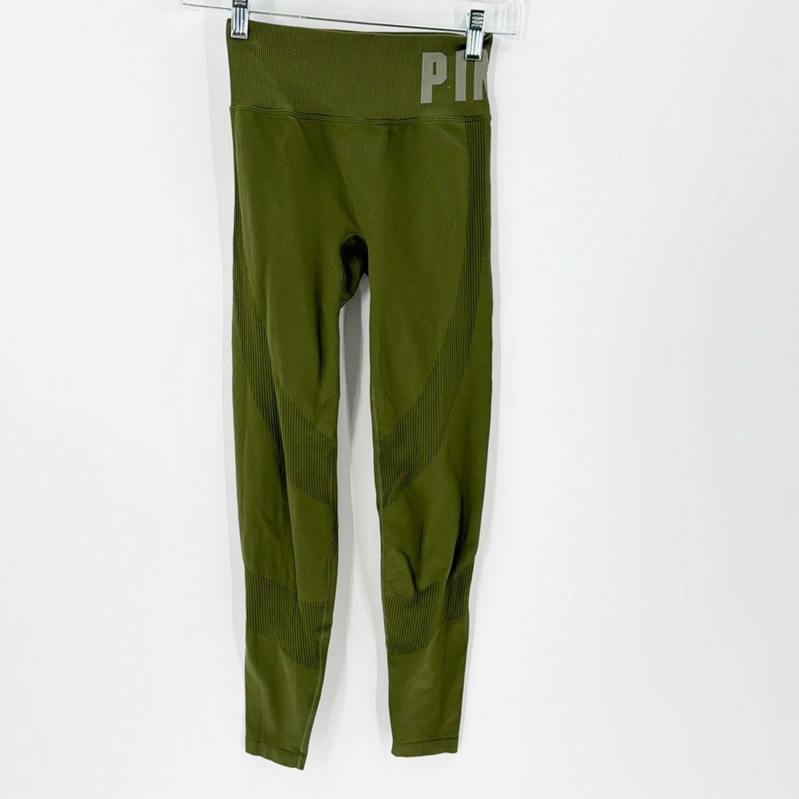Victoria's Secret Victorias Secret Pink Leggings Seamless Green Mid Rise Size 25" / US 0 / IT 36 - 1 Thumbnail