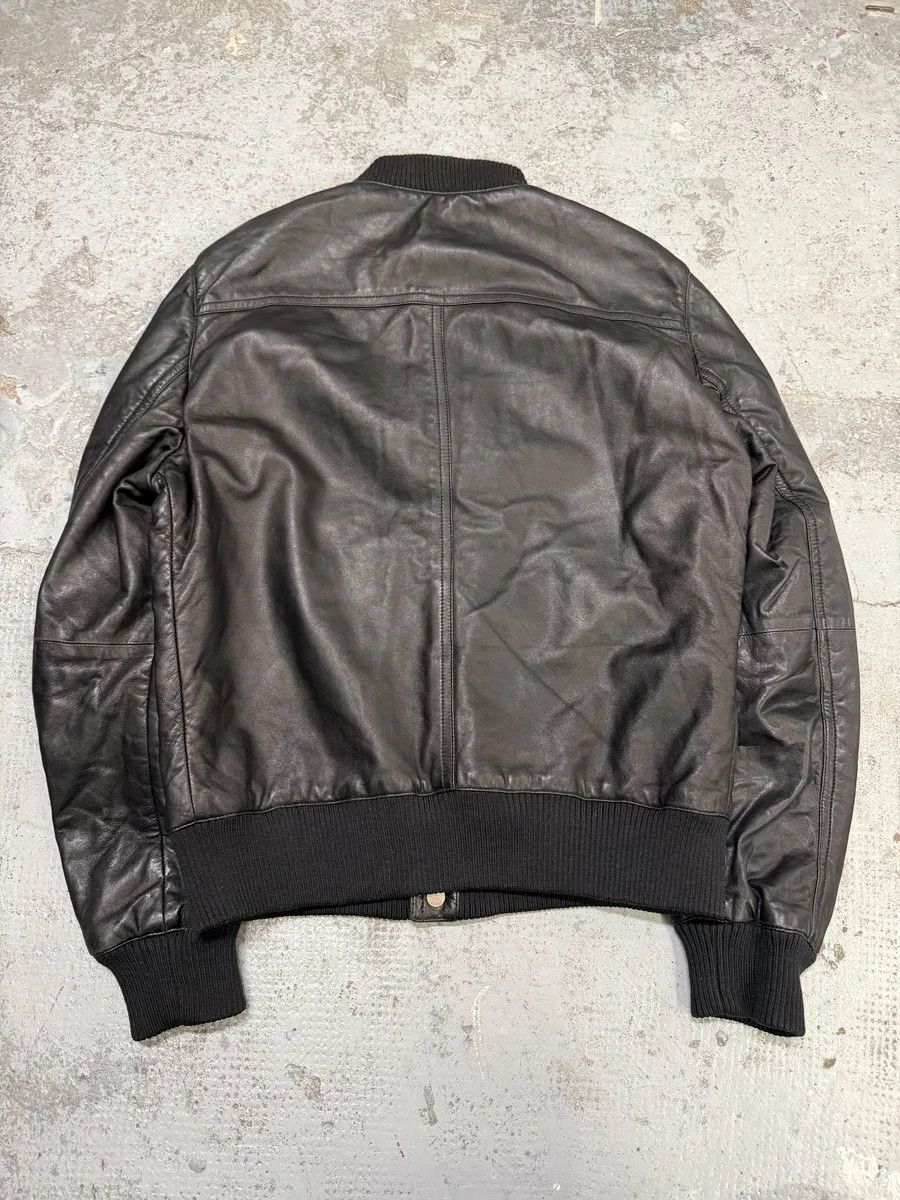 Gucci 2000s Gucci Buttoned Black Biker Leather Jacket Size US M / EU 48-50 / 2 - 2 Thumbnail