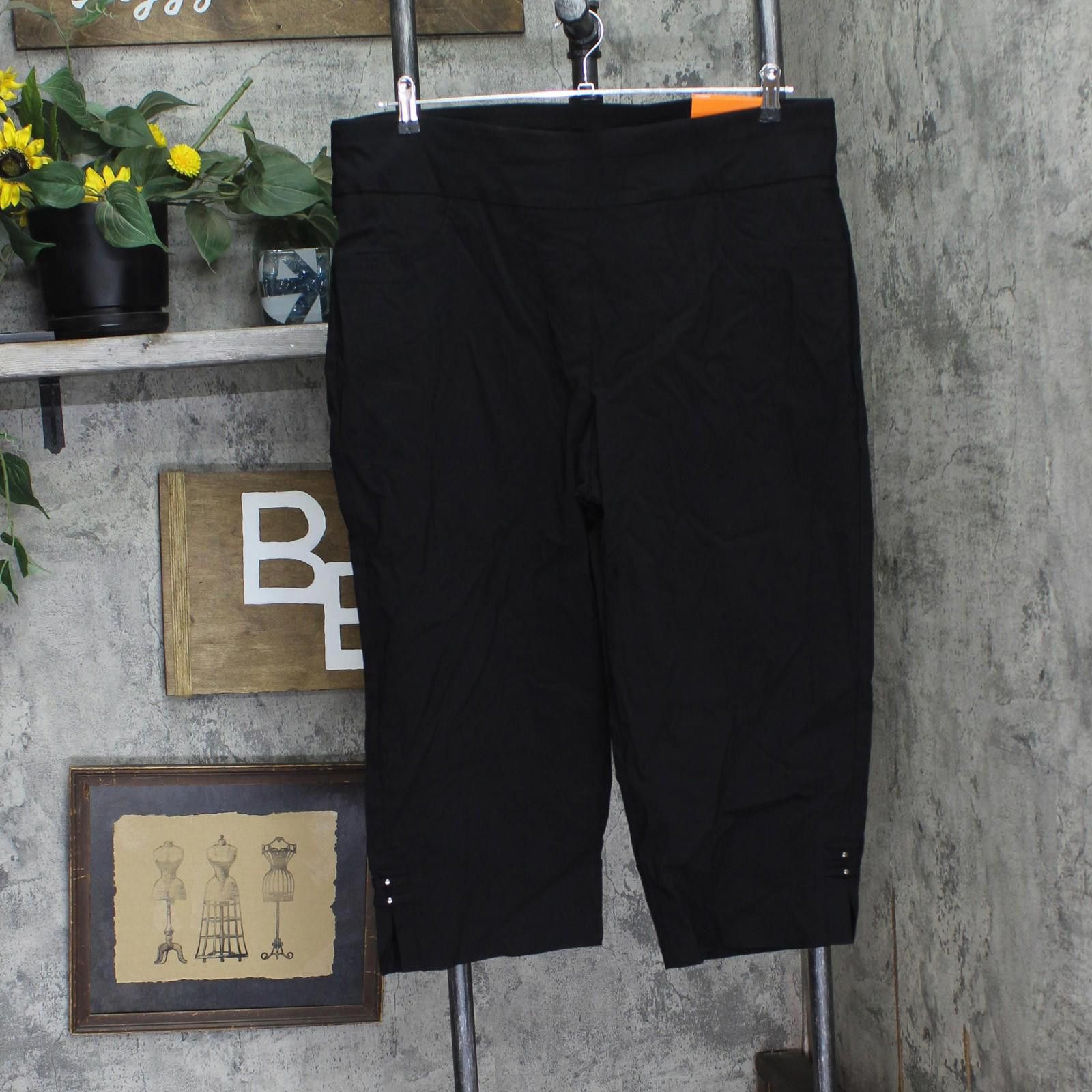 Other Nwt Hearts Of Palm On Stretch Capri Pants 9420799 Black 20w Size 42" / US 20 - 1 Thumbnail