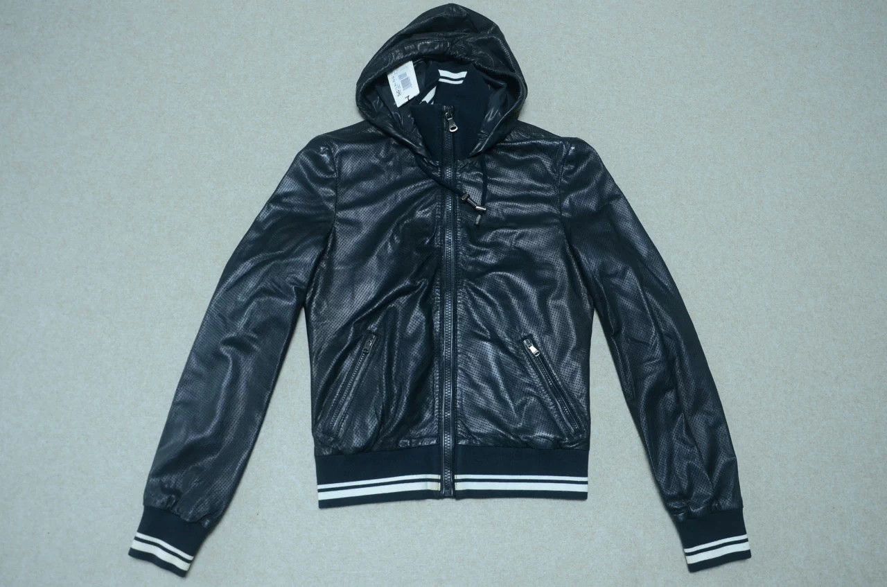 Dolce & Gabbana DG Black Lambskin Leather Jacket 44 Size US S / EU 44-46 / 1 - 1 Thumbnail