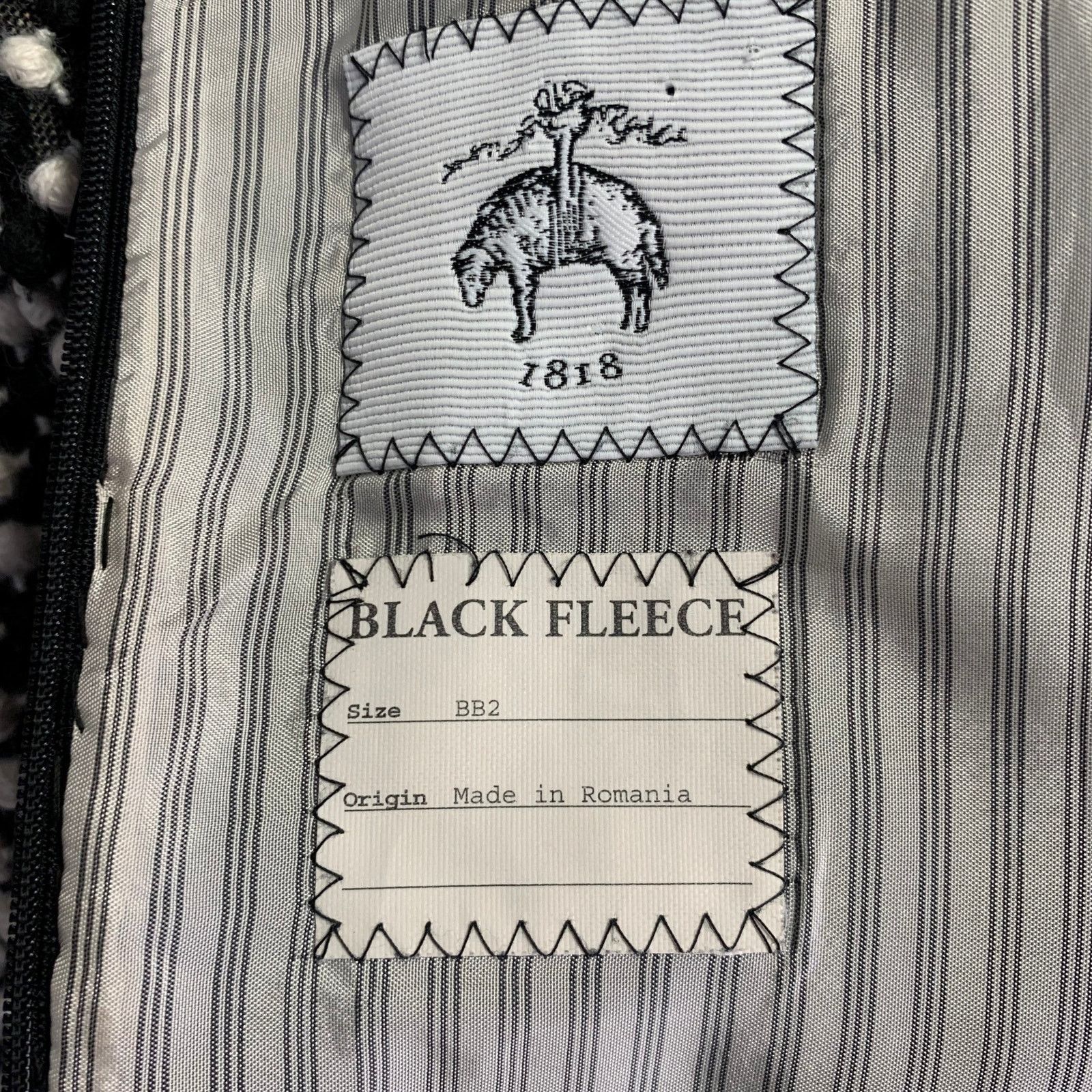 Brooks Brothers Black Fleece BLACK FLEECE Black White Wool Blend Textured Shift Dress Size M / US 6-8 / IT 42-44 - 5 Thumbnail