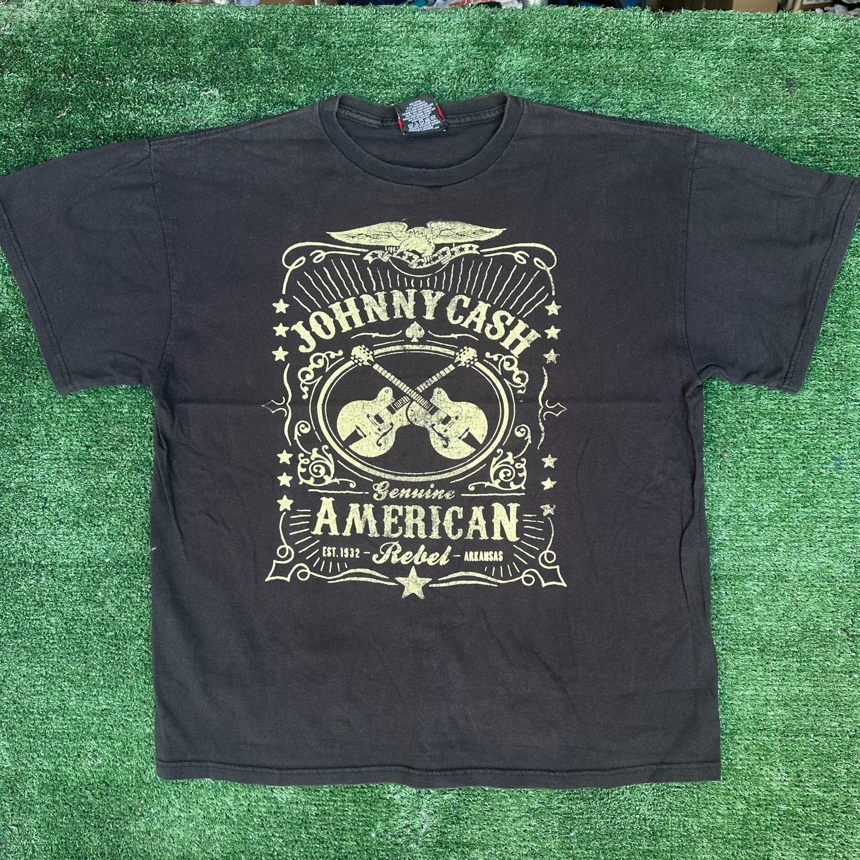Zion Rootswear Vintage Y2K Zion Rootswear Johnny Cash Rebel T-Shirt Black L Size US L / EU 52-54 / 3 - 1 Thumbnail