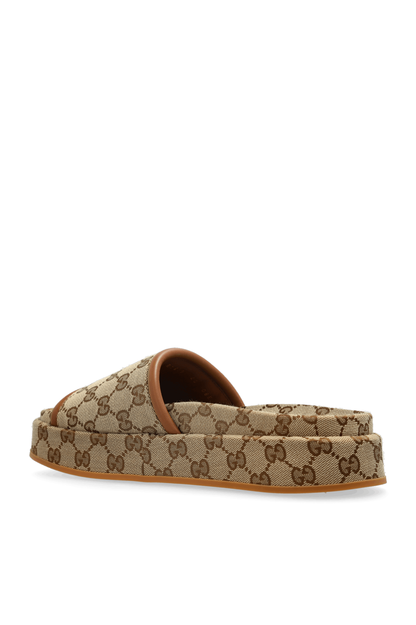 Gucci oc11z0126 Women's GG Platform Sandals in Beige Size US 7.5 / IT 37.5 - 5 Thumbnail