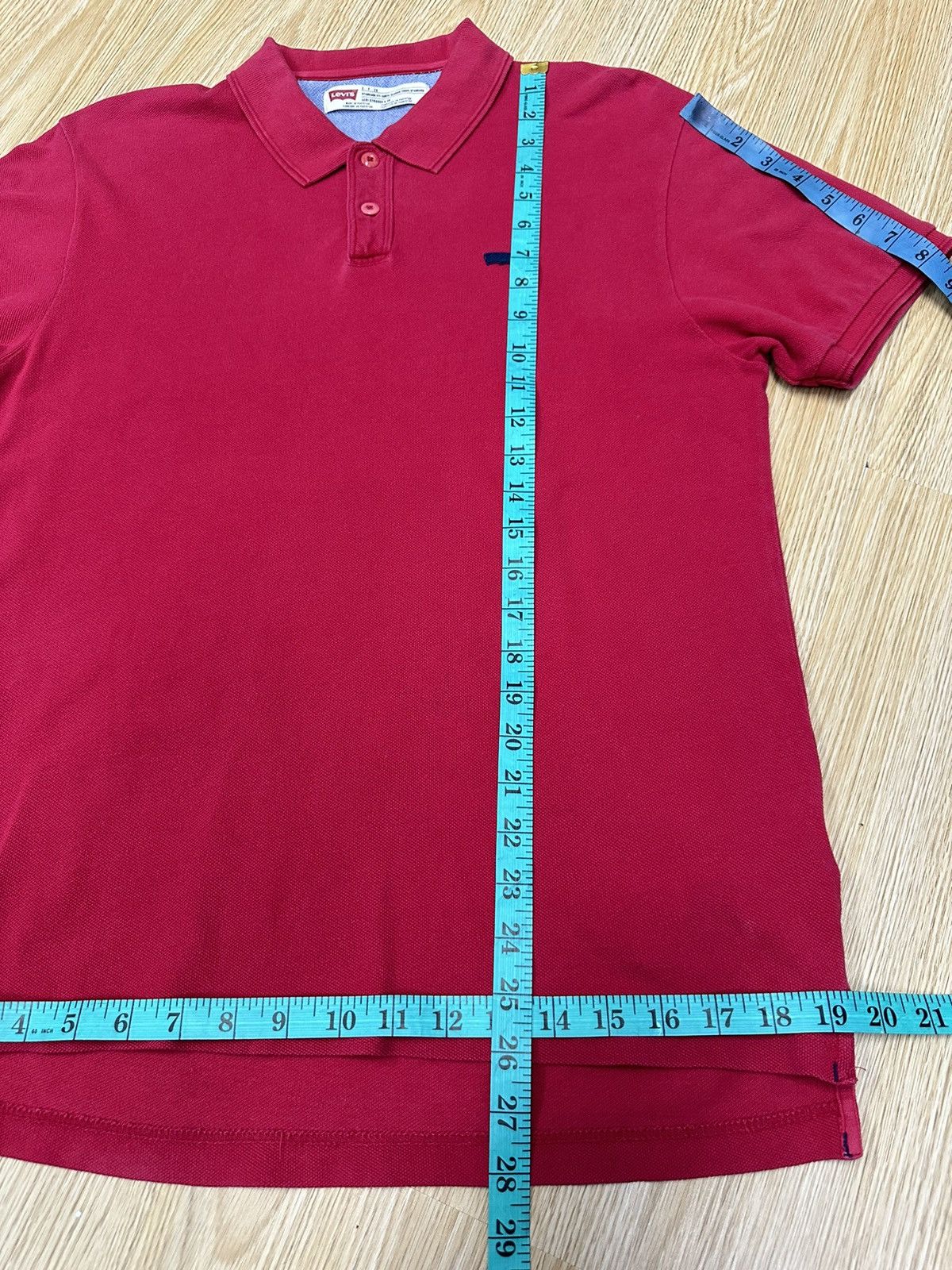 Levi's × Levi's Vintage Clothing Levis Vintage Y2K Red Polo Shirt A254 Size US S / EU 44-46 / 1 - 5 Thumbnail
