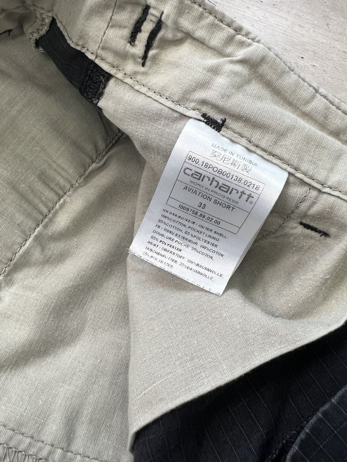Carhartt Y2K washed cargo regular Carhartt black wash pants shorts Size US 33 - 5 Thumbnail