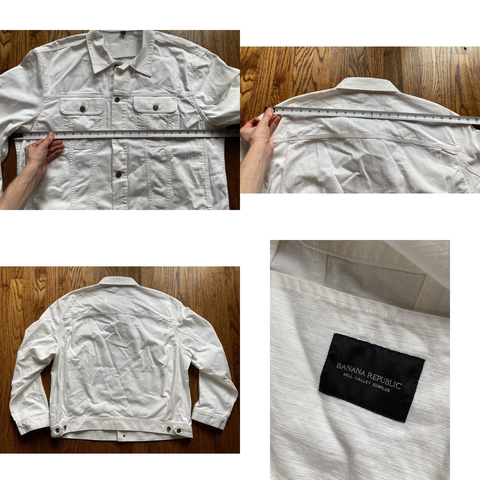 Banana Republic Banana Republic Jacket Mens XL White Twill Bomber Jacket Outdoor Classic Mill Valley Surplus Jace Size US XL / EU 56 / 4 - 8 Thumbnail