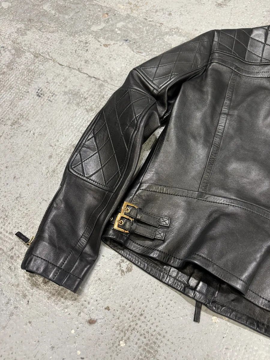 Gucci 2000s Gucci Asymmetrical Black Leather Jacket Size S / US 4 / IT 40 - 12 Thumbnail