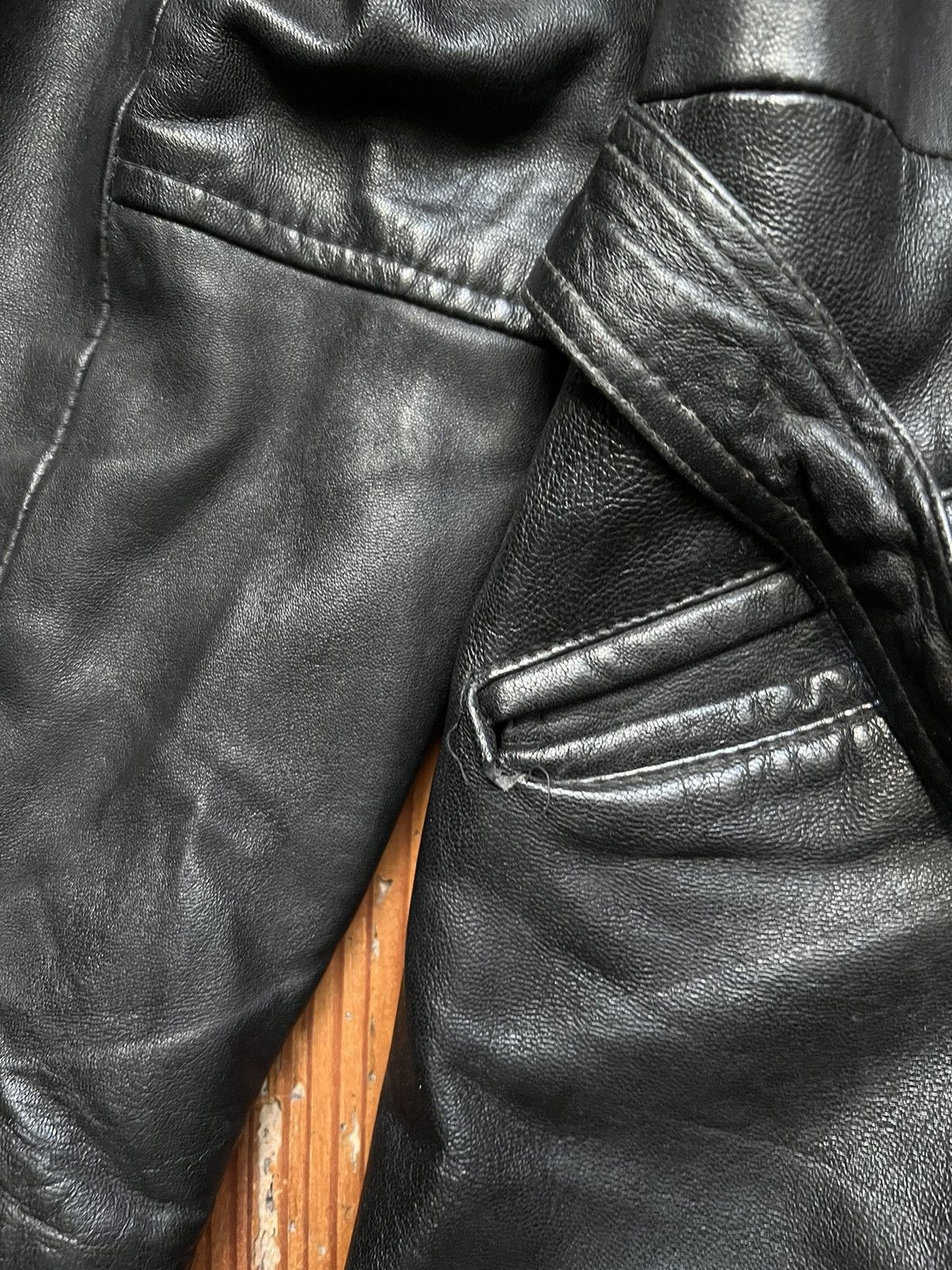 Genuine Leather × Leather Leather couch long jacket Size L / US 10 / IT 46 - 3 Thumbnail