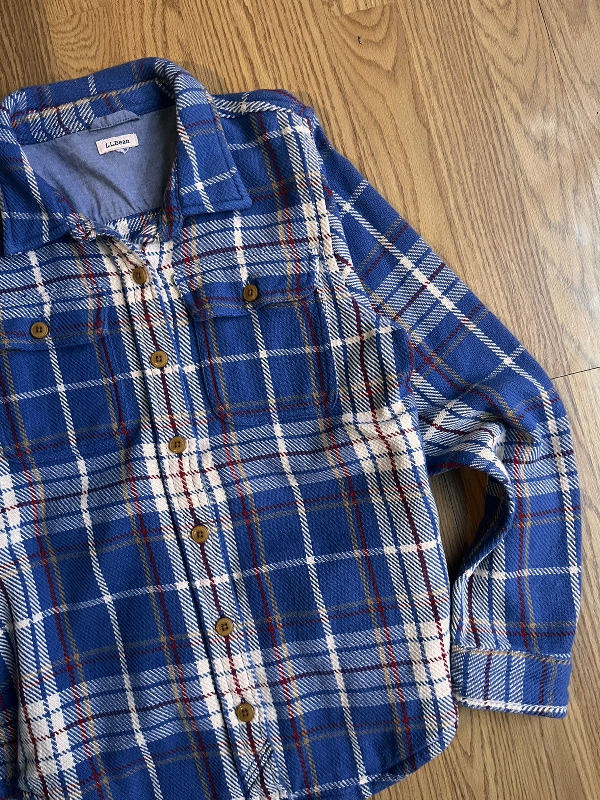 L.L. Bean Vintage L.L. Bean Blue Plaid Flannel Shirt Size US S / EU 44-46 / 1 - 3 Thumbnail