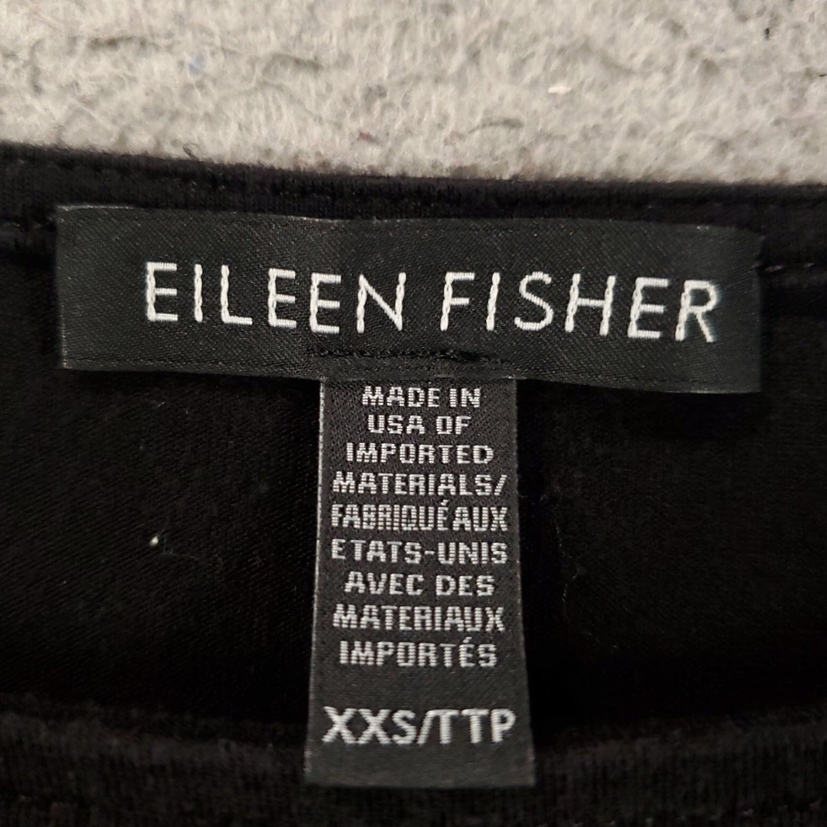 Eileen Fisher Eileen Fisher Black Dress Womens 2XS Shift Knee Length Short Sleeve Boat Neck Stretch Solid USA Made, Regular, Dress, Women, Black, 2XS Size XXS / US 00 / IT 34 - 5 Thumbnail