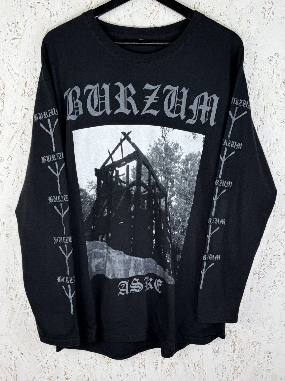Band Tees Vintage Burzum Aske Black Metal Varg Long Sleeve Black ~XL Size US L / EU 52-54 / 3 - 1 Thumbnail