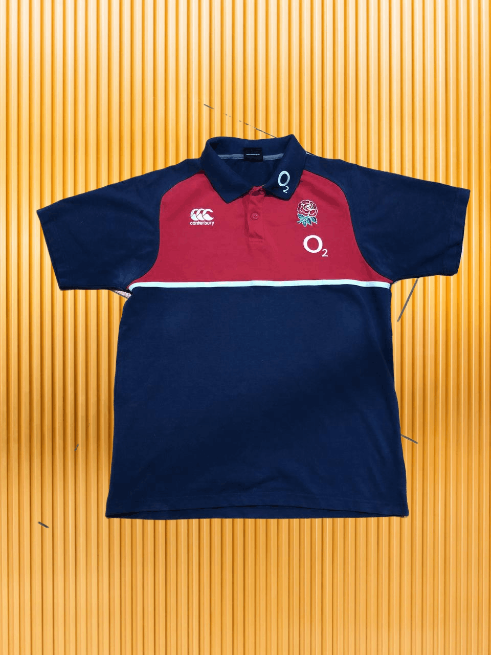 Canterbury of New Zealand Y2K blue T-shirt logo O2 Canterbury Vintage streetwear Size US L / EU 52-54 / 3 - 1 Thumbnail