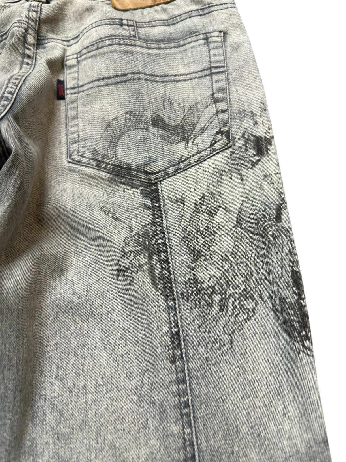 Kapital Vintage Souk Flare Bootcut Dragon Essence Faded Denim Size US 30 / EU 46 - 11 Thumbnail