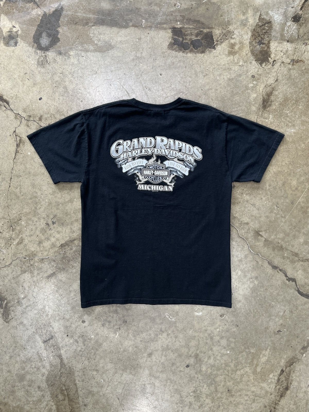 Harley Davidson Vintage Harley Davidson Ride to Live Grand Rapids Tee Large Size US L / EU 52-54 / 3 - 5 Thumbnail