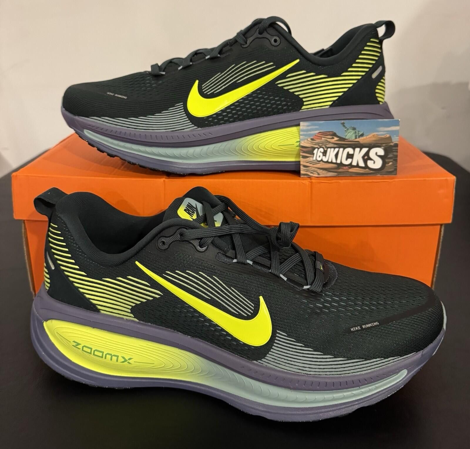 Nike Nike Vomero 18 Men's HM6803-301Sneakers Black And Green Size US 13 / EU 46 - 1 Thumbnail